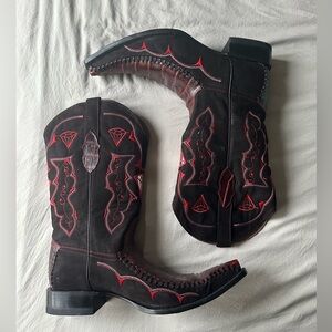 White Diamonds Men’s Genuine Cowboy Boots, Size 11